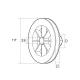 DISCO PERSIANA PVC Ø 120 CINTA 20mm CON RODAMIENTO EJE Ø 40