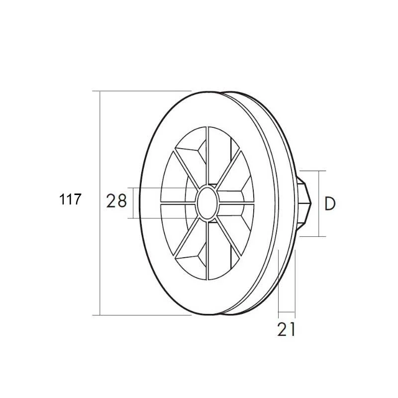 Compra Disco PVC 120 para Persiana con Rodamiento Eje 40 Cinta 20