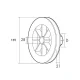 DISCO PERSIANA PVC Ø 140 CINTA 20mm CON RODAMIENTO EJE Ø 40