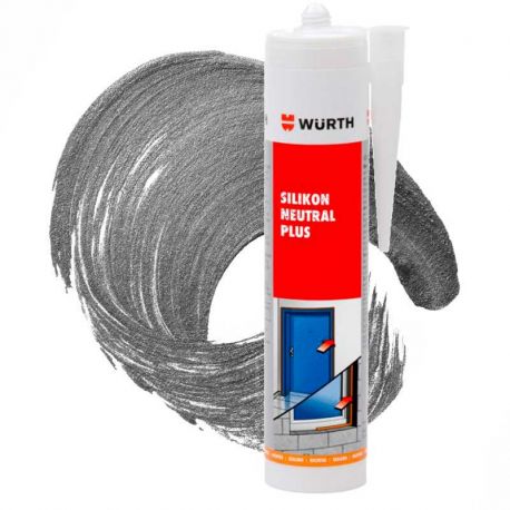 Silicona Neutra Wurth Gran Adherencia Color Negro