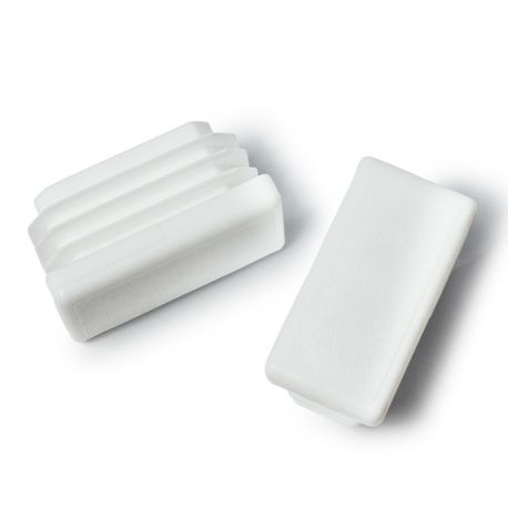 JUEGO DE TAPONES COLOR BLANCO RECTANGULAR 40X20