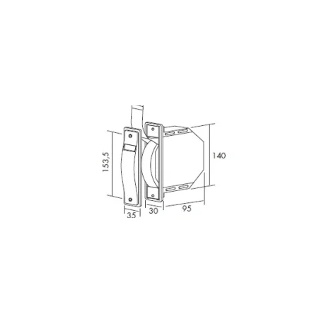 Recogerdor  Gris empotrar cinta 18mm