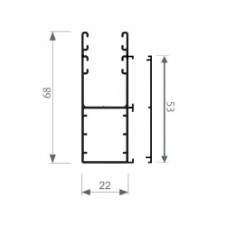 GUÍA ANTI-PALANCA PERSIANA DE SEGURIDAD ALUMINIO DE EXTRUSIÓN