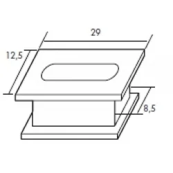 Pasacintas persianas inferior cajón pvc