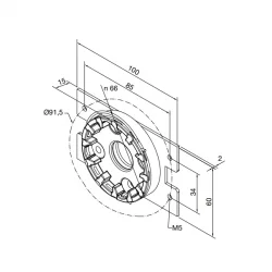 SOPORTE CAJÓNES COMPACTOS MOTOR TT-GO Ø45mm