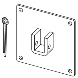 SP0765 SOPORTE DE OBRA CON PLACA DE 100X100 PARA PERNO 16X16