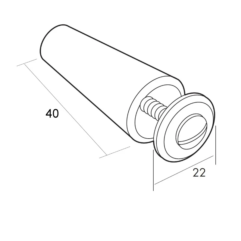 TOPE PERSIANA C/TORNILLO 40 BLANCO – 472274 – Tienda online de