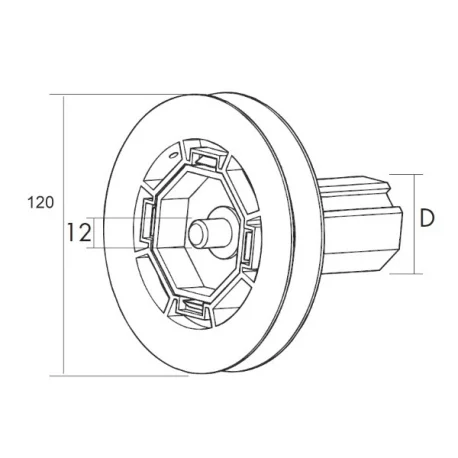 DISCO ZAMACK PARA TORNO RODAMIENTO 28 CAPSULA NYLON