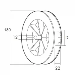 Compra Disco PVC 140 para Persiana con Rodamiento Eje 40 Cinta 20