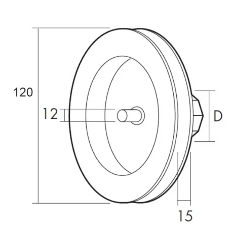 Compra Disco PVC 120 para Persiana con Espiga Eje 40 Cinta 18