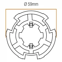 ADAPTADOR MOTOR PARA EJE REDONDO DE 60mm