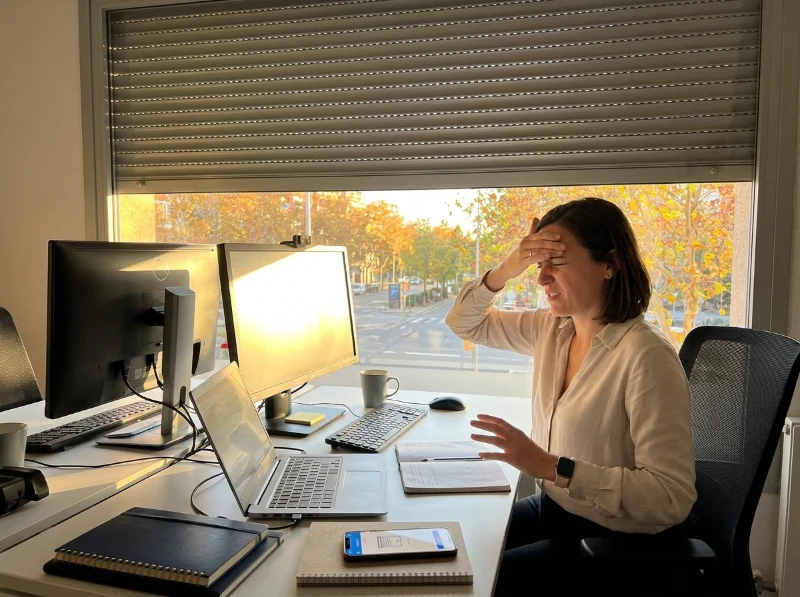 Cuántas veces al día interrumpes tu trabajo para ajustar la persiana Cuántas veces al día interrumpes tu trabajo para ajustar la persiana