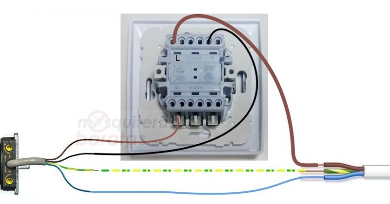 Pulsador motor persiana de superficie eco blanco Universal de 2 contactos